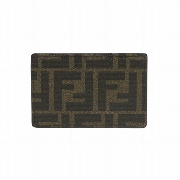 Fendi Zucca 7AR911 Business Card Case/Card Case/Pass Case for Men and Women - Picture 1 of 9